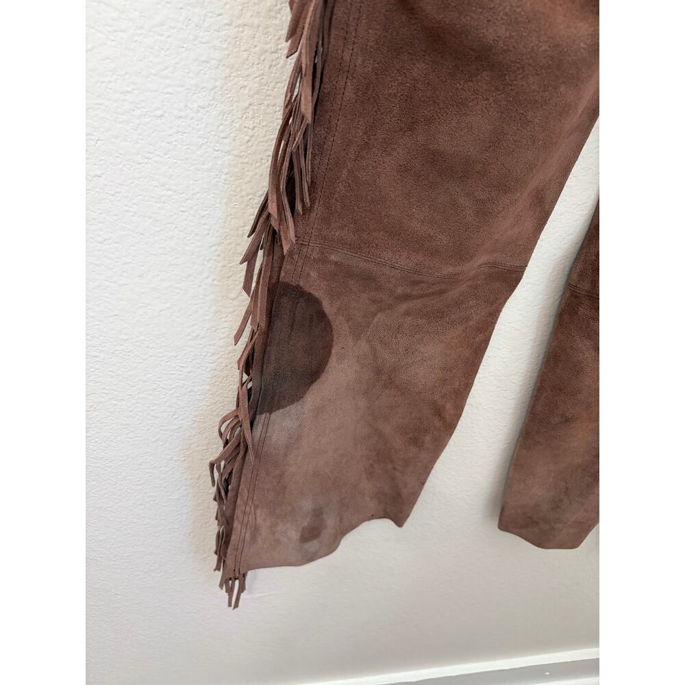 Vintage Leather Chaps Western Express Size Large Rodeo Horseback Riding Trousers - Picture 4 of 10